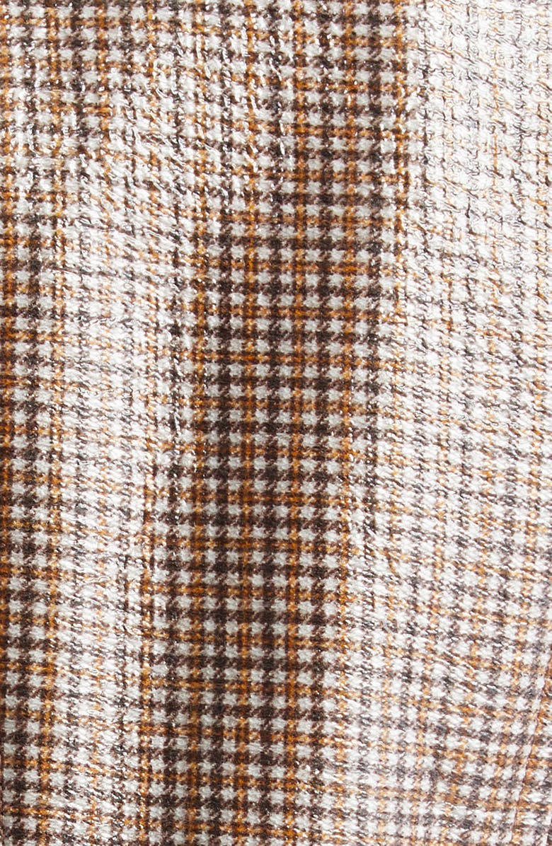 Courrèges Reedition Check Coated Jacket, Alternate, color, Brown / White