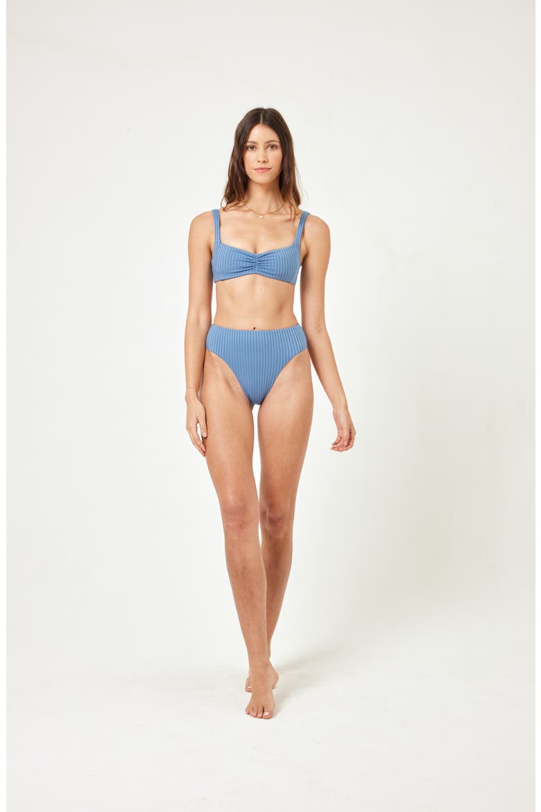 Effie Cutout Bikini Top, Alternate, color, BALTIC