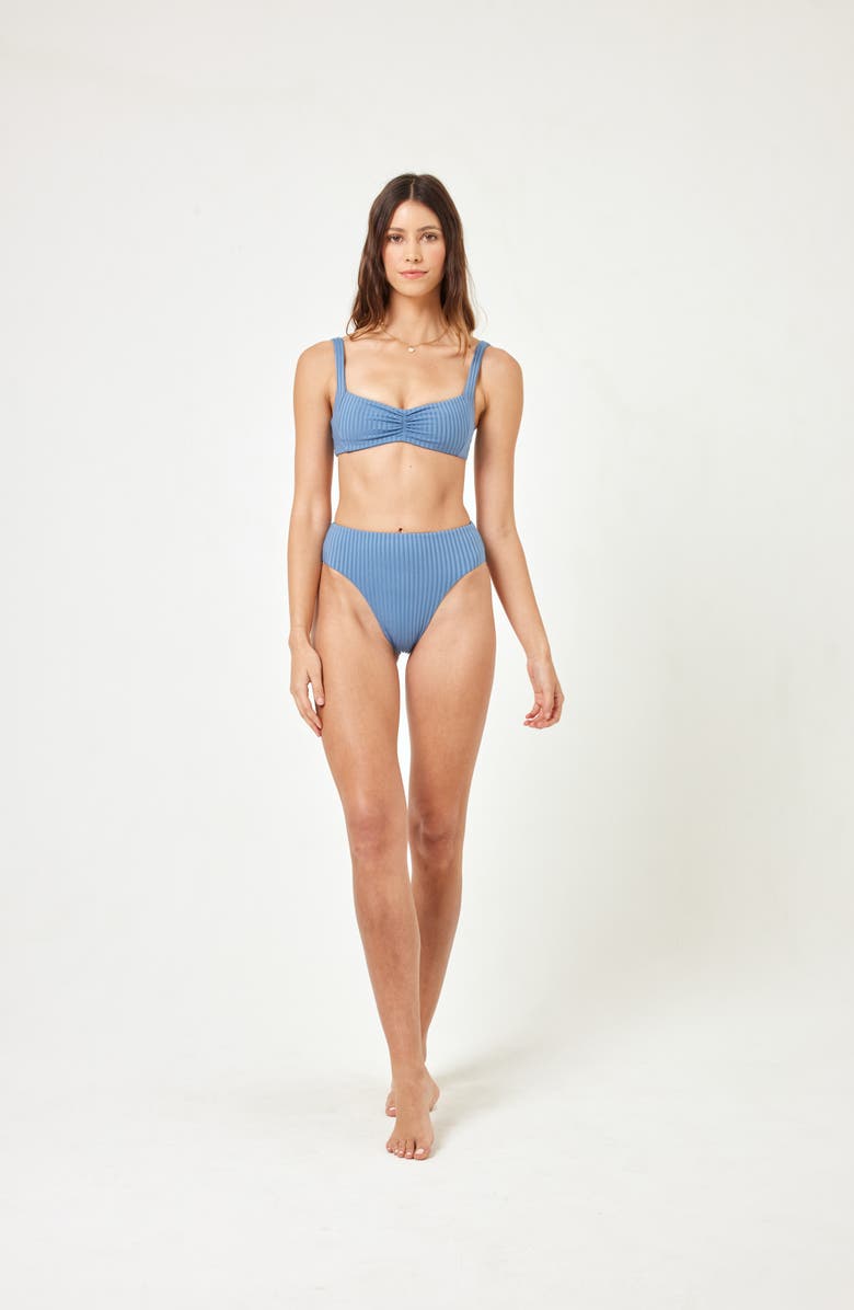 LSPACE Effie Cutout Bikini Top, Alternate, color, Baltic