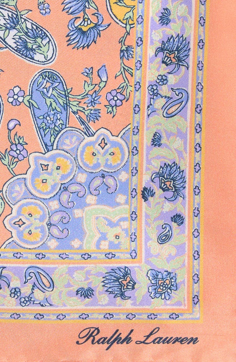 Ralph Lauren Purple Label Amura Paisley Silk Pocket Square, Alternate, color,