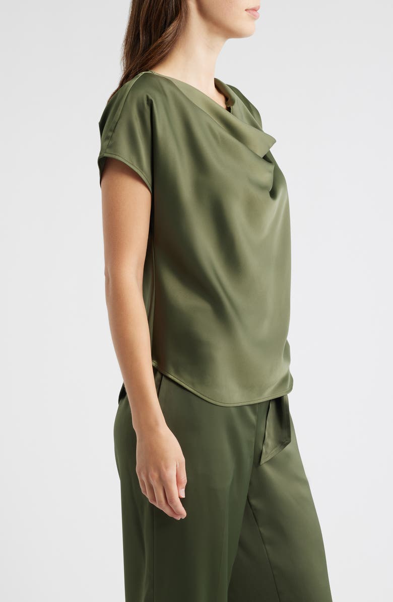 Anne Klein Cowl Neck Satin Top, Alternate, color,