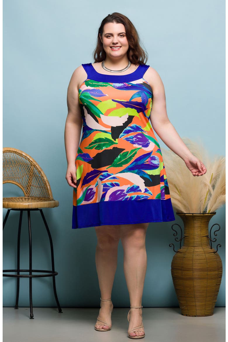 Print Sleeveless Sheath Dress, Alternate, color, PURPLE MULTI