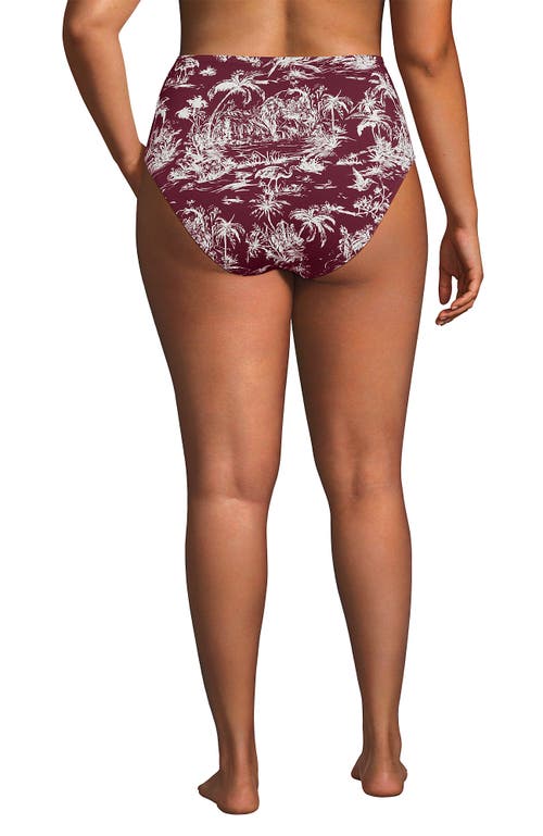 Lands' End Chlorine Resistant Smoothing Control High Waisted Bikini Bottoms In Gold