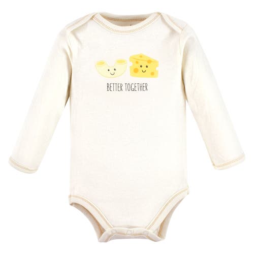 Touched By Nature Organic Cotton Long-sleeve Bodysuits In Multi
