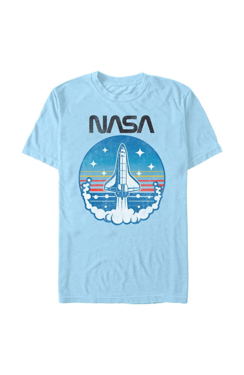 NASA Men's NASA Space Shuttle Badge Graphic T-Shirt, Main, color, Light Blue