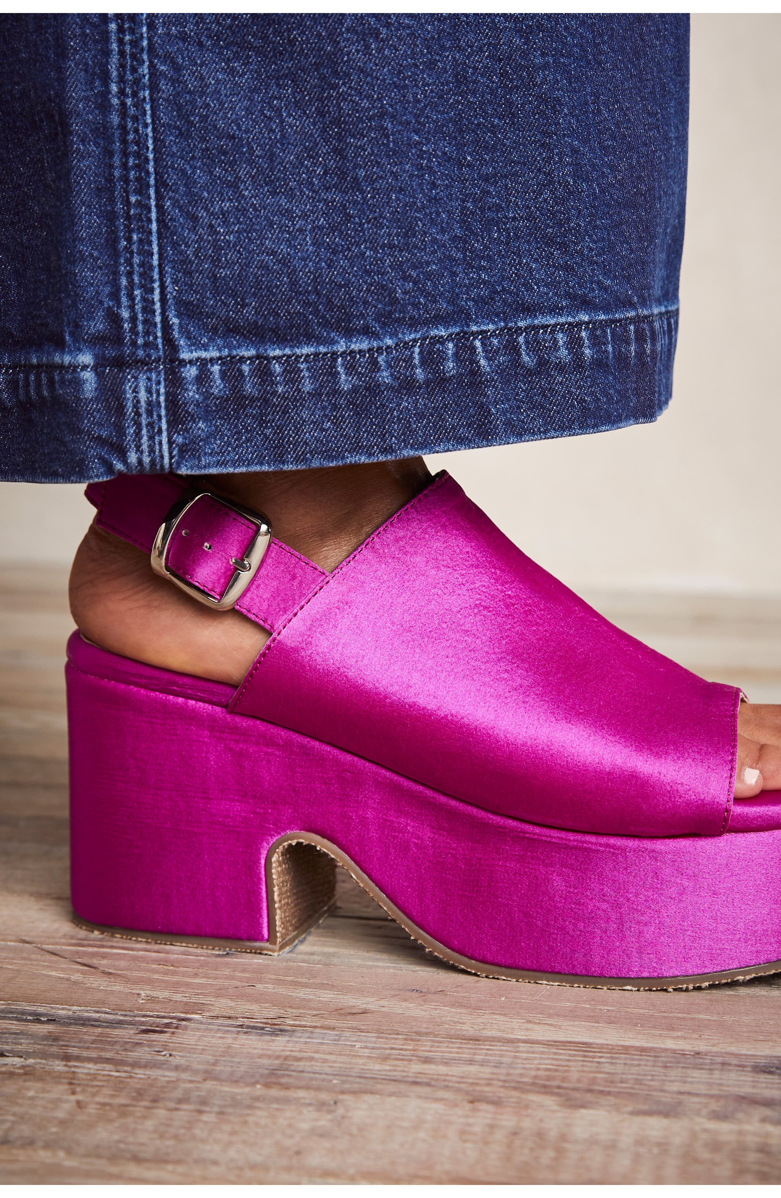 Nicola Platform Sandal, Alternate, color, FUCHSIA