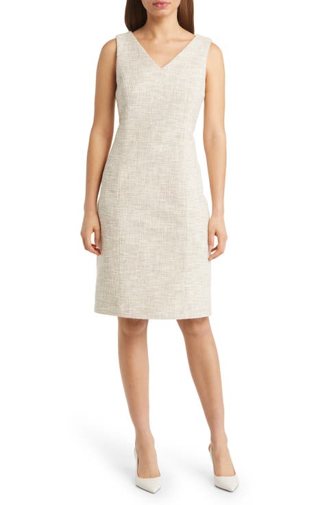 Metallic Tweed Sleeveless Dress