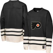 Mitchell & Ness Youth Mitchell & Ness  Black Philadelphia Flyers Chainstitch Heavyweight Long Sleeve Top