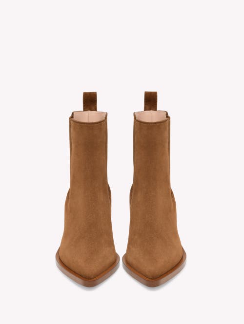 Gianvito Rossi Wylie Suede Ankle Boots In Brown