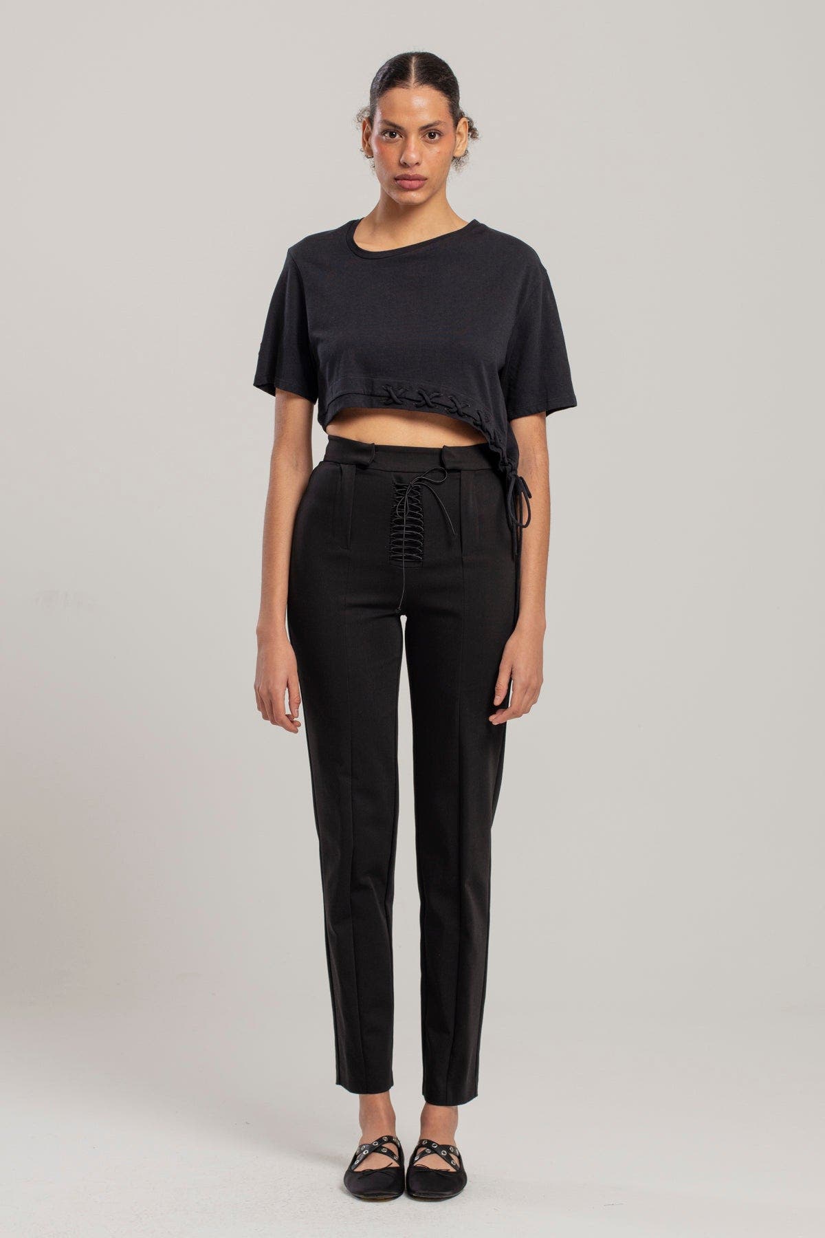 Pure Cotton Free Heaven Crop String Tshirt - image 2
