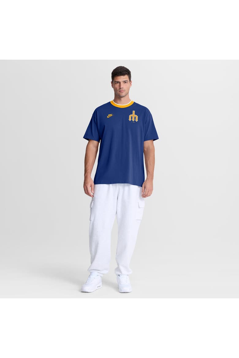 Men's Nike Royal Seattle Mariners Cooperstown Collection Ringer T-Shirt, Alternate, color, Royal