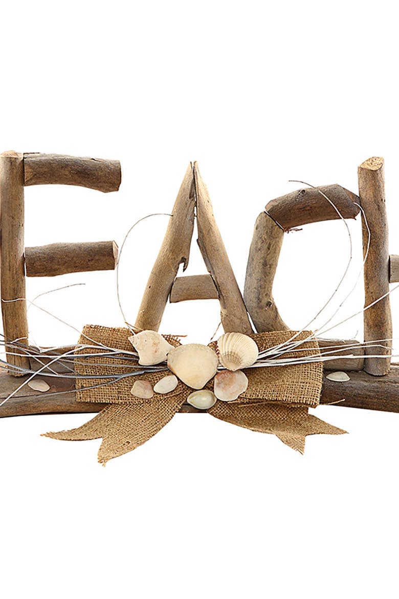 Driftwood Beach Letters, Alternate, color, Brown