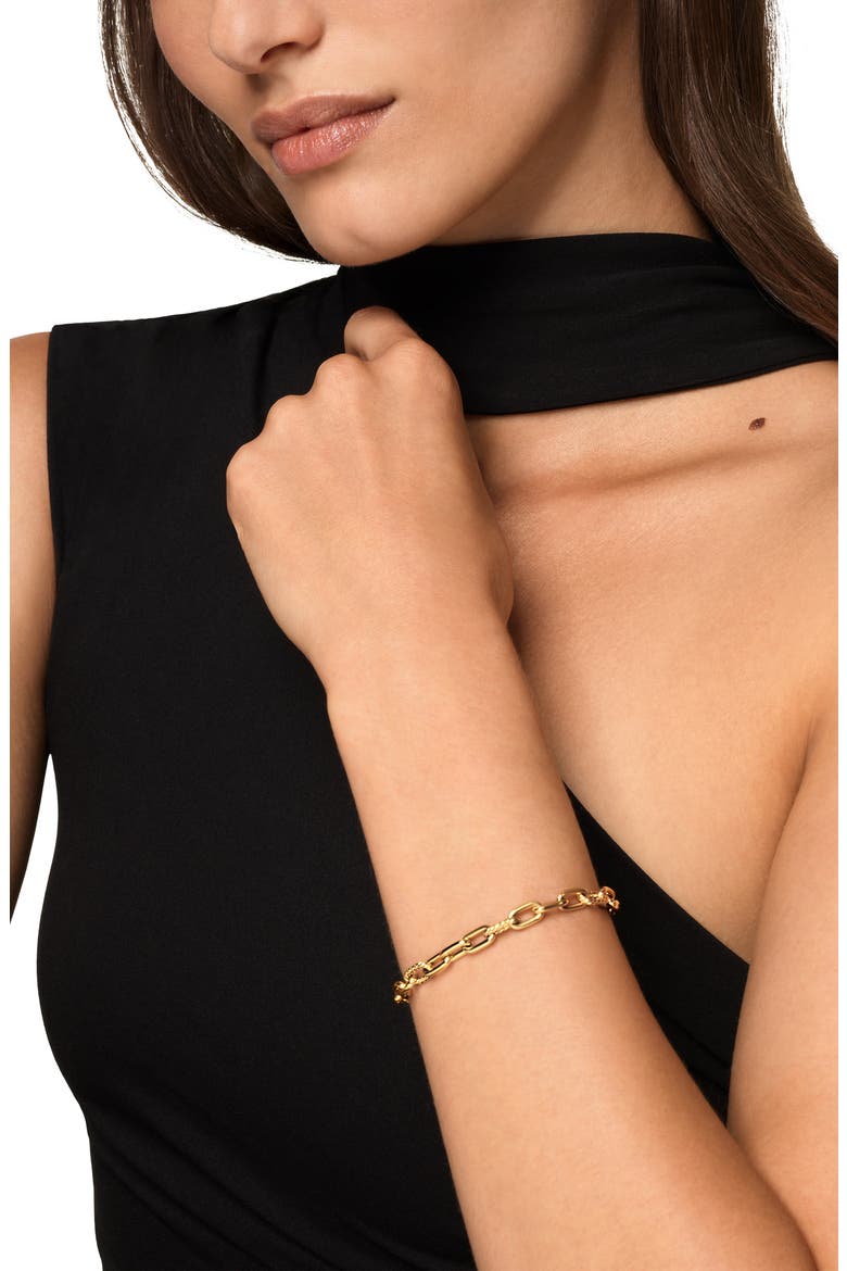 DY Madison Chain Bracelet in 18K Yellow Gold, 6mm, Alternate, color, GOLD