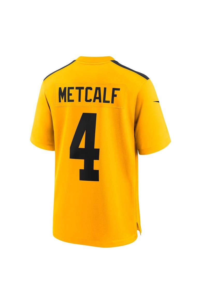 Men's Nike DK Metcalf Gold Pittsburgh Steelers Alternate 1933 Throwback Game Jersey, Alternate, color, Gold