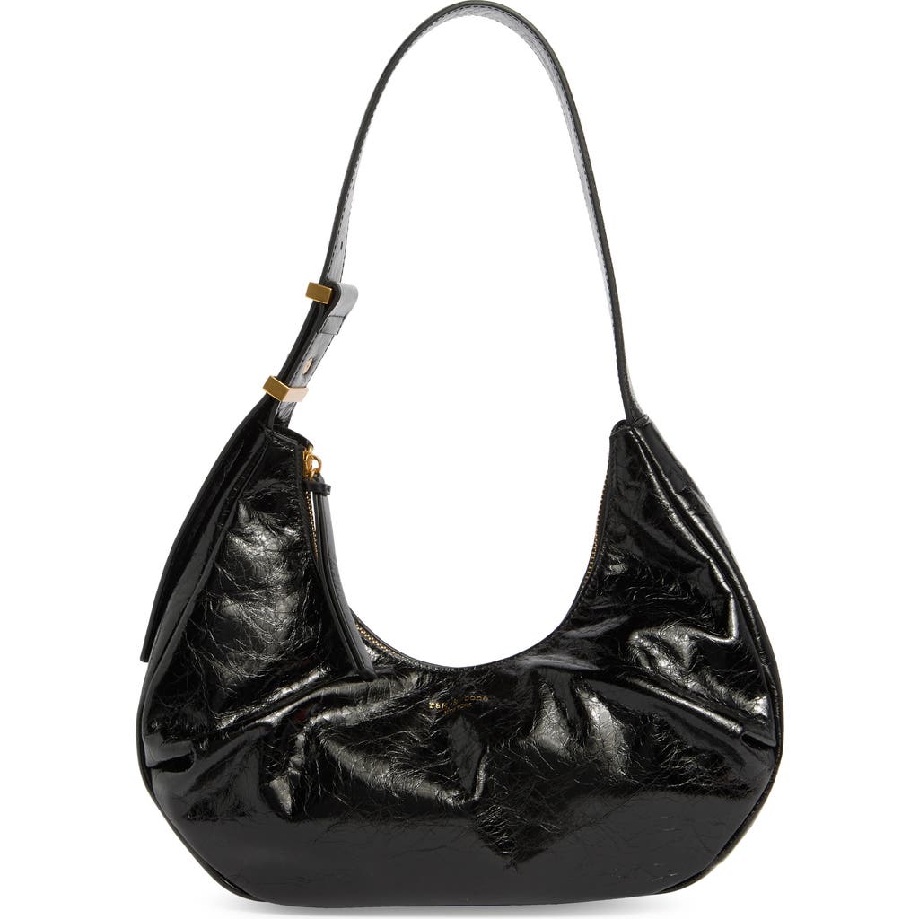 Rag & Bone Hudson Leather Hobo Bag In Black
