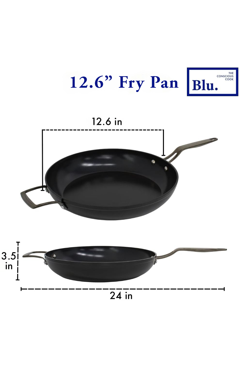 Blu. 12.6 inch Induction Frying Pan, Alternate, color, Black