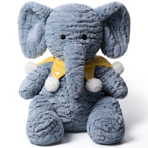 9.8 Inch Starry Denim Elephant Weighted Stuffed Animal