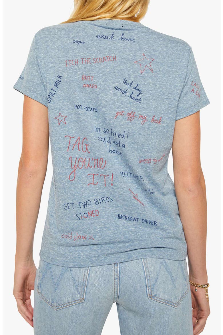 The Boxy Goodie Goodie Appliqué Better Luck Graphic T-Shirt, Alternate, color, TONGUE TIED