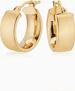 Oradina 14K Yellow Gold The One Hoops