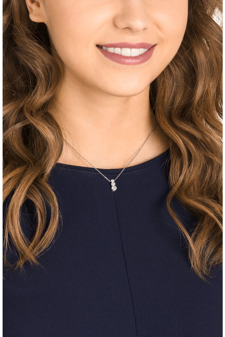 Stilla Pendant Necklace, Alternate, color, SILVER / CLEAR CRYSTAL