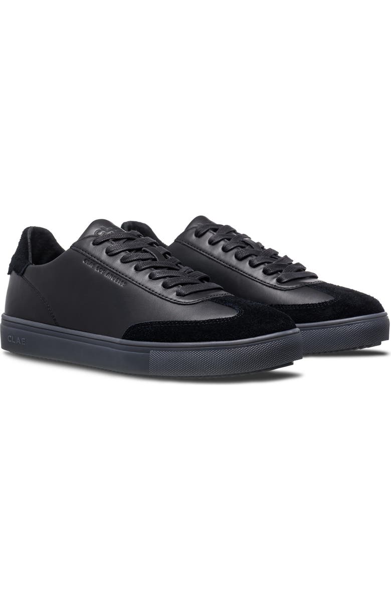 CLAE Deane Low Top Leather Sneaker, Main, color, Black Leather Clear