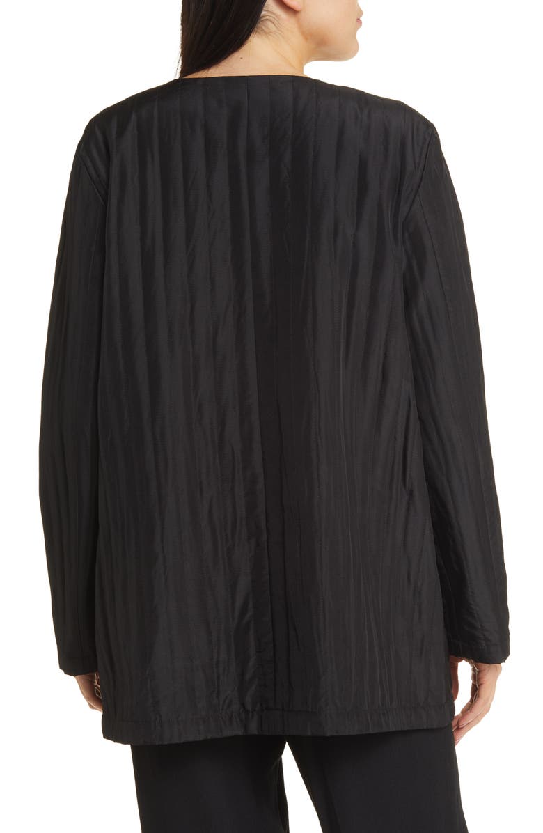 Eileen Fisher Quilted Silk Jacket, Alternate, color,