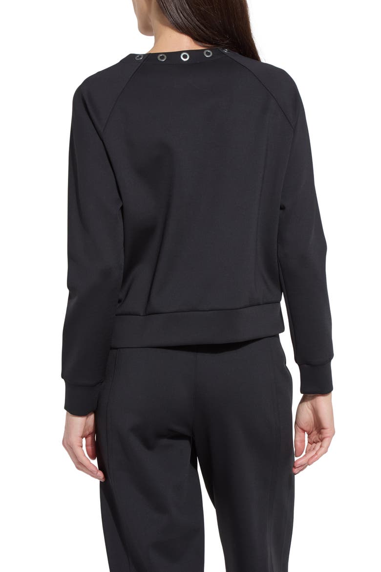 Desi Grommet Top, Alternate, color, BLACK