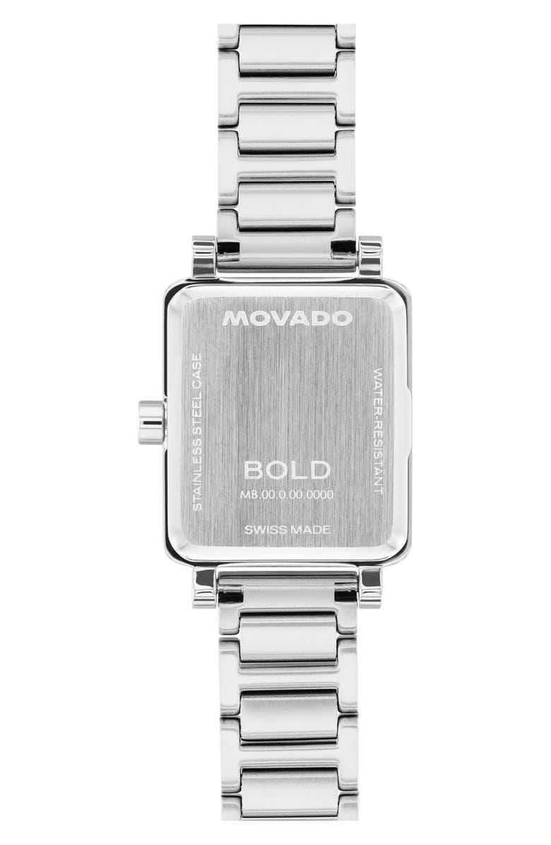 Movado Mini Bold Evolution 2.0 Tank Bracelet Watch, 20mm x 23mm, Alternate, color, Pink