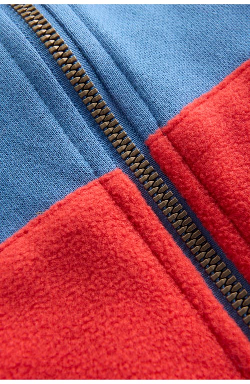 Mini Boden Kids' Colorblock Zip-up Sweatshirt Jacket In Multi