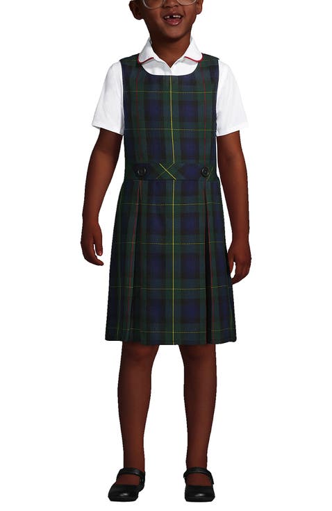 Girls Uniform Plaid Jumper