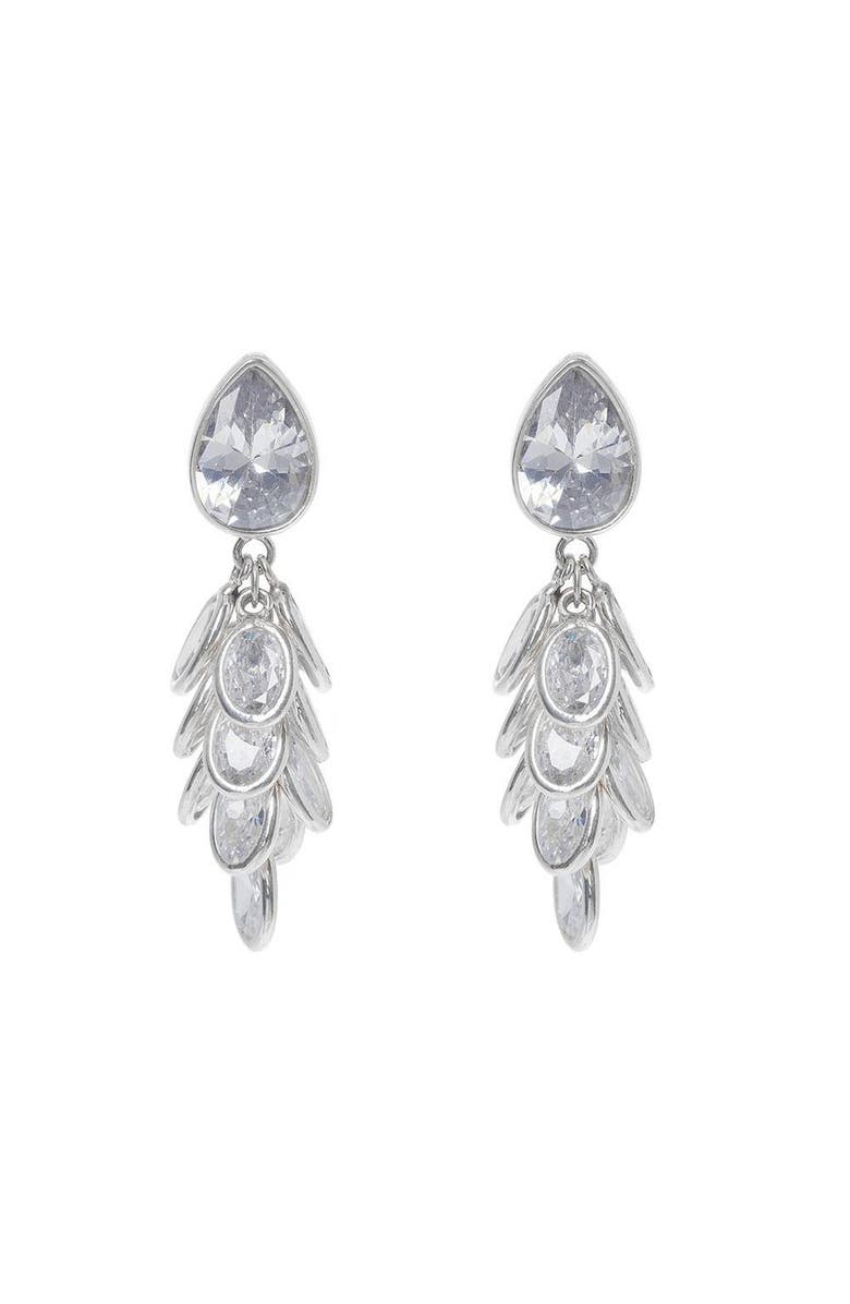 Freya Rose Petite Crystal Drops, Alternate, color, Silver