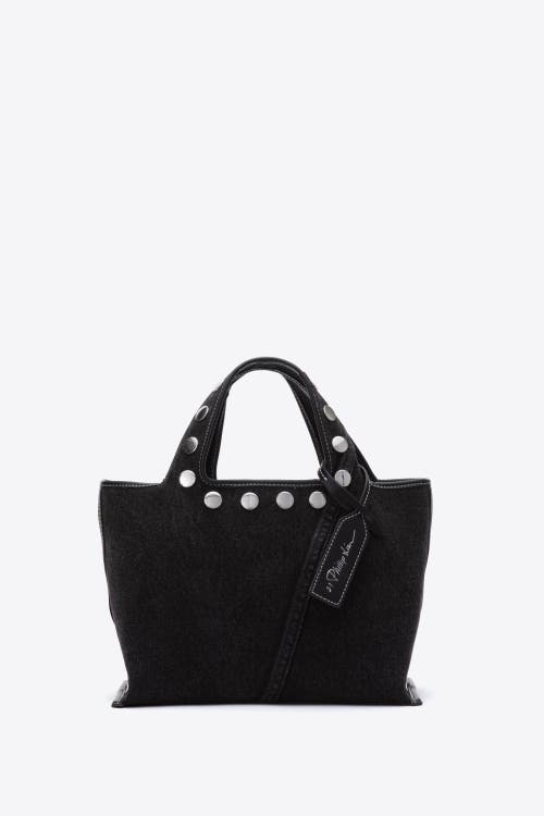 3.1 Phillip Lim Denim Mini Market Tote Bag with Studs in Washed Black Denim at Nordstrom
