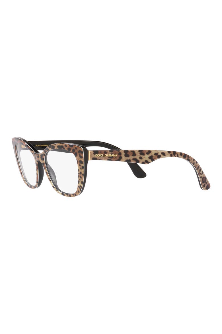54mm Cat Eye Optical Glasses, Alternate, color, BLACK BROWN