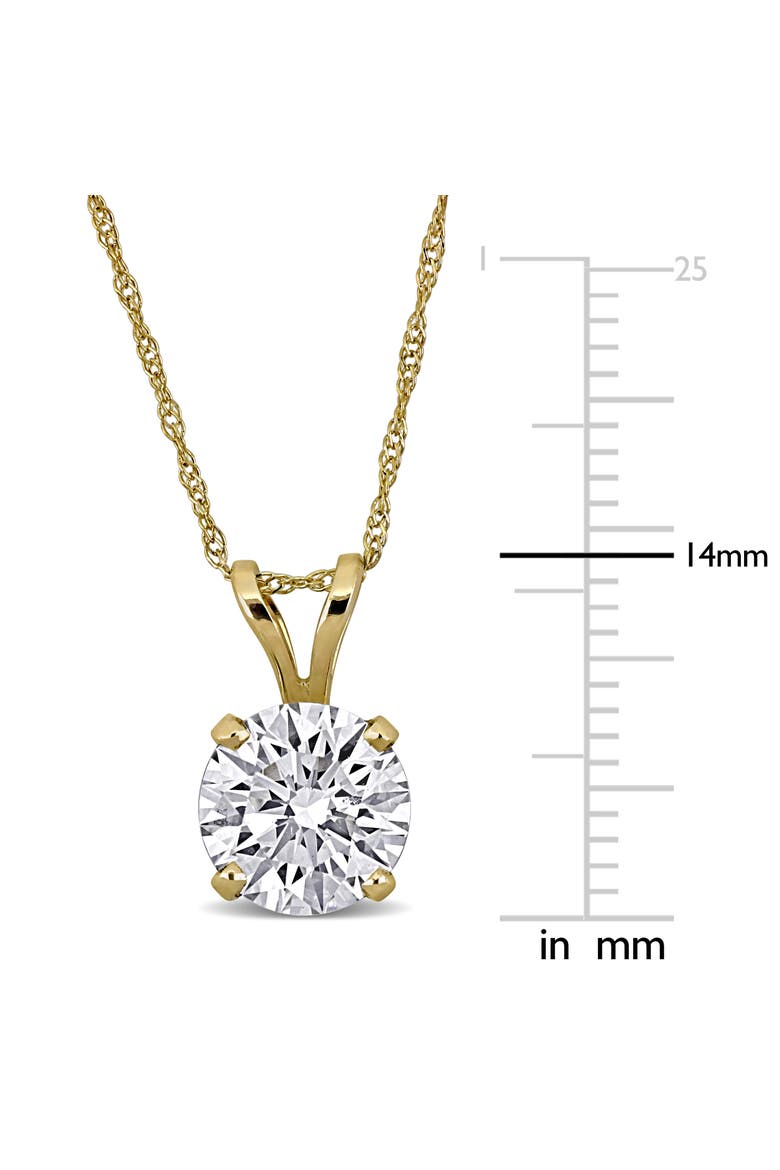 2 CTW Lab-Grown Diamond Solitaire Necklace 14k, Alternate, color, Yellow Gold