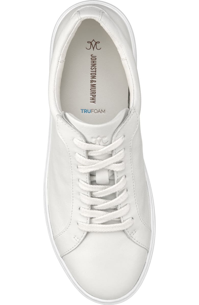 Johnston & Murphy Cammie Low Top Sneaker, Alternate, color, White Tumbled Full Grain