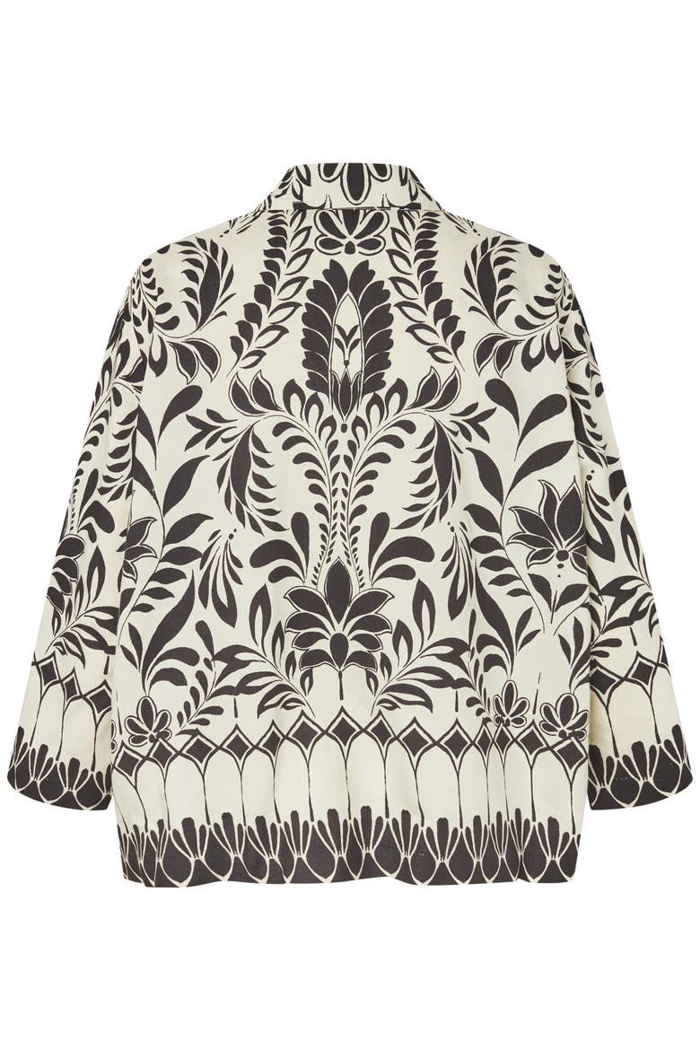 Maisolde Garden Collared Relaxed Shirt, Alternate, color, Black