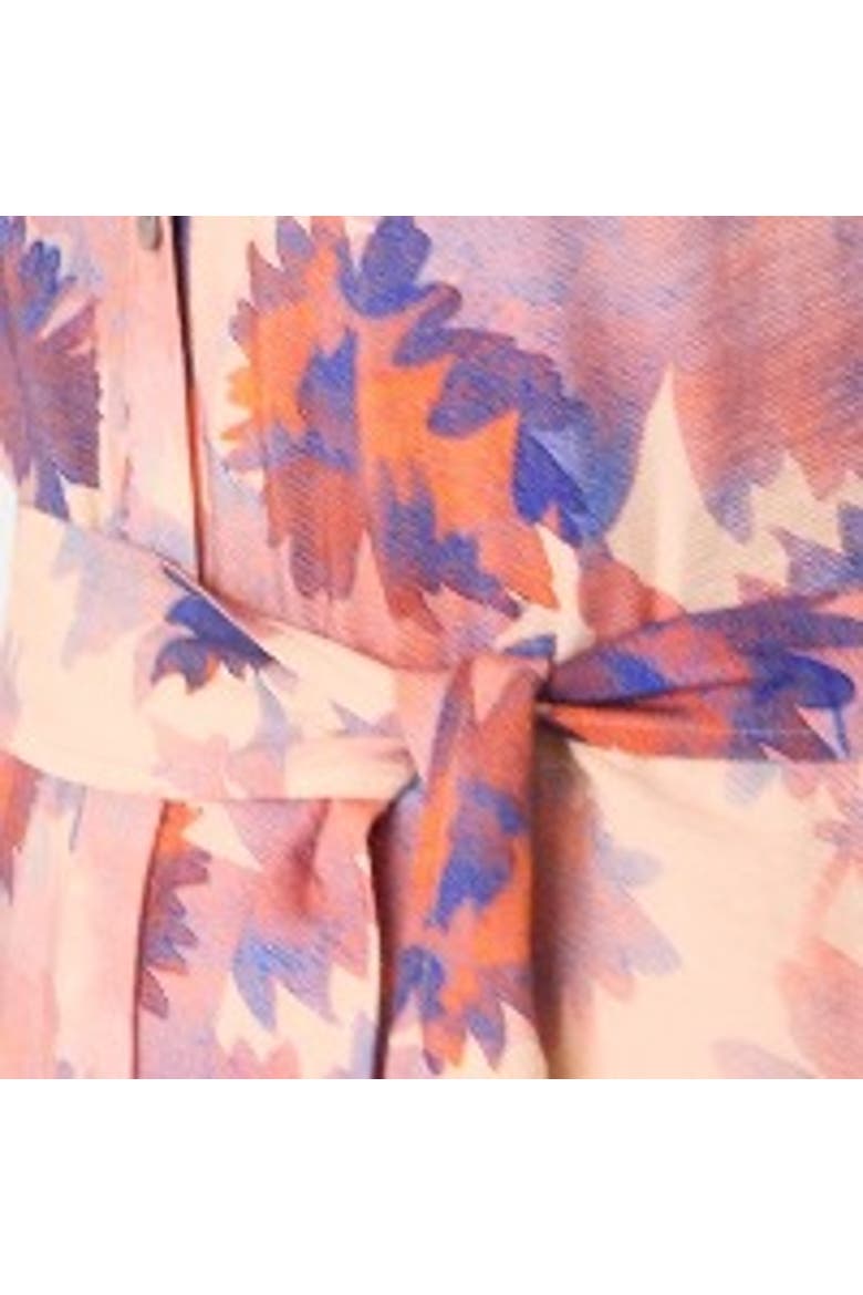 Floral Button Front Cropped Jumpsuit, Alternate, color, Pink/Multi