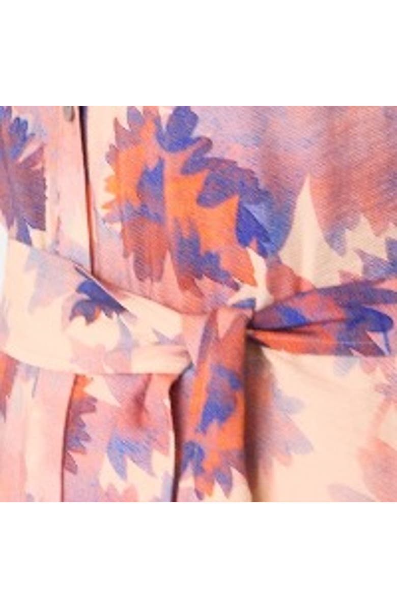 Whistles Floral Button Front Cropped Jumpsuit, Alternate, color, Pink/Multi
