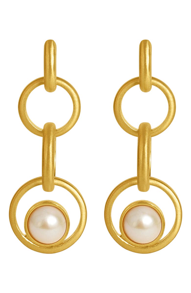 Dean Davidson Chain Drop Earrings, Alternate, color, Pearl/ Gold