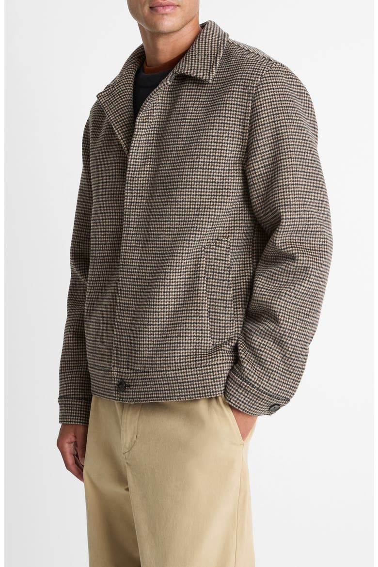Houndstooth Bomber Jacket, Alternate, color, DARK ROAST COMBO