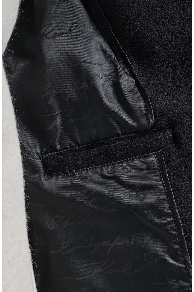 Trapunto Shoulder Walker Coat, Alternate, color, BLACK