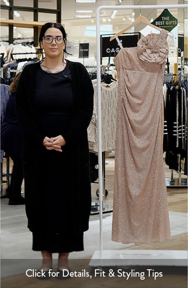 Galaxy Flower One-Shoulder Gown, sales video thumbnail