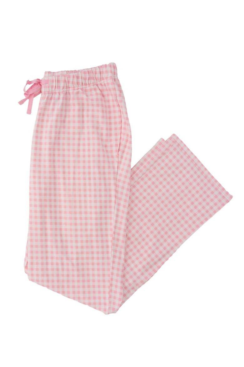 Modal Blend Gender Inclusive Adult Pajama Pants, Main, color, Pink Gingham