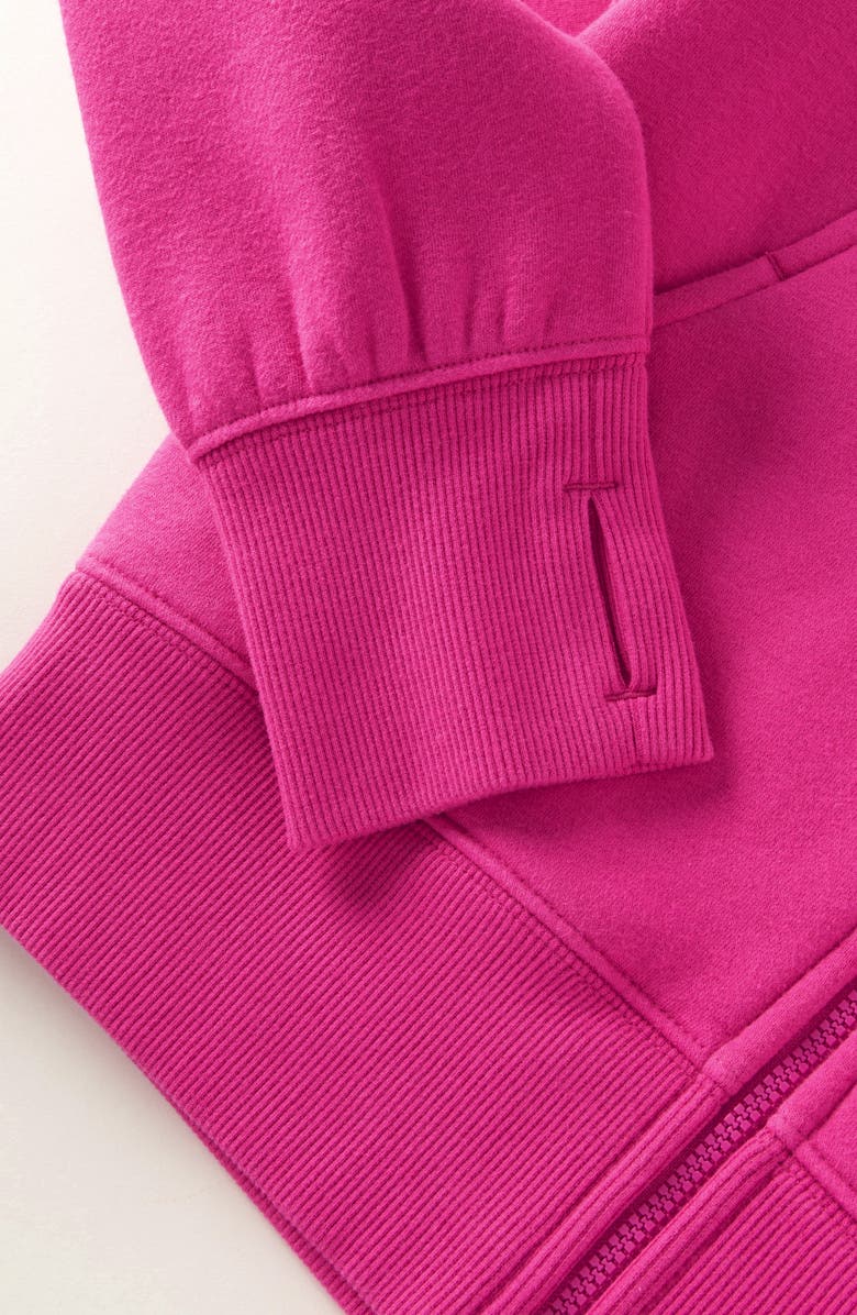 Zella Girl Kids' Cloud Fleece Full Zip Hoodie, Alternate, color, Pink Berry