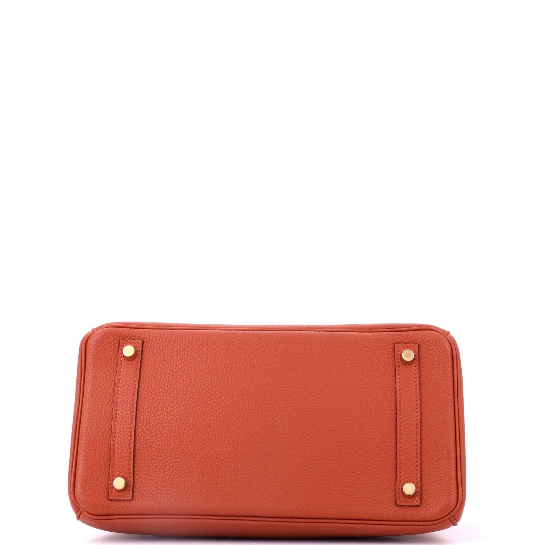 Pre-Owned Hermes Birkin Handbag Orange Togo with Gold Hardware 30, Alternate, color, Verso - Brique/Rouge H