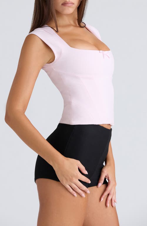 House Of Cb The Cap Sleeve Corset Top In Pink
