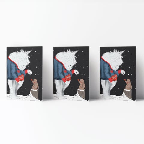 Love/Friendship Greeting Card Pack (3ct) "Yeti Love Gift"
