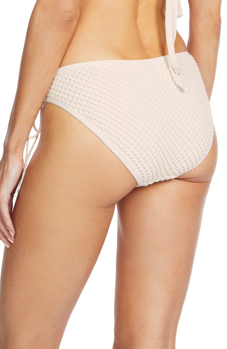 Robin Piccone Pua Side Tie Bikini Bottoms, Alternate, color, Ecru