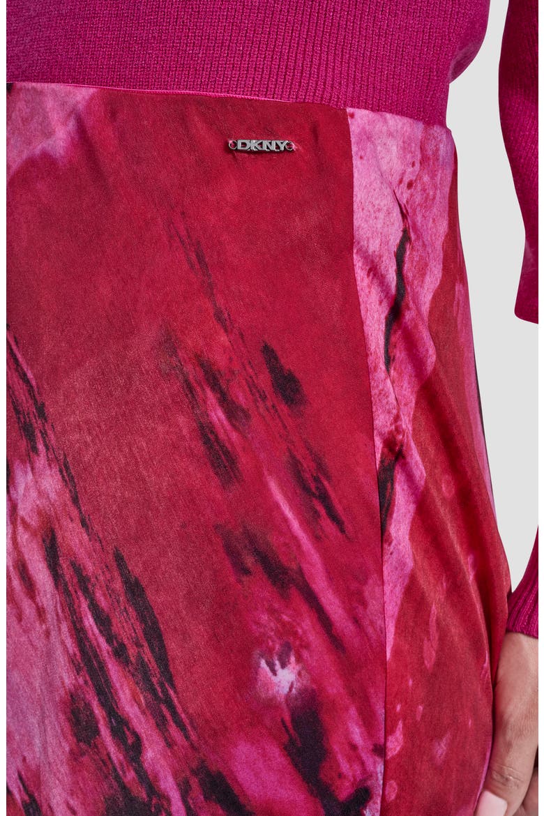 Abstract Print Bias Cut Midi Skirt, Alternate, color, NEON NIGHTS
