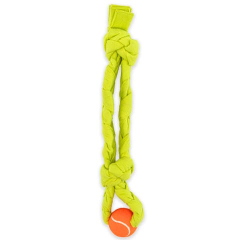 Dog Toy Figure 8 Squeaking Tennis Snuffle 20 Inch Rope